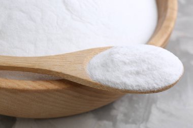 Gri masadaki kabartma tozu, yakın çekim görüntüsü