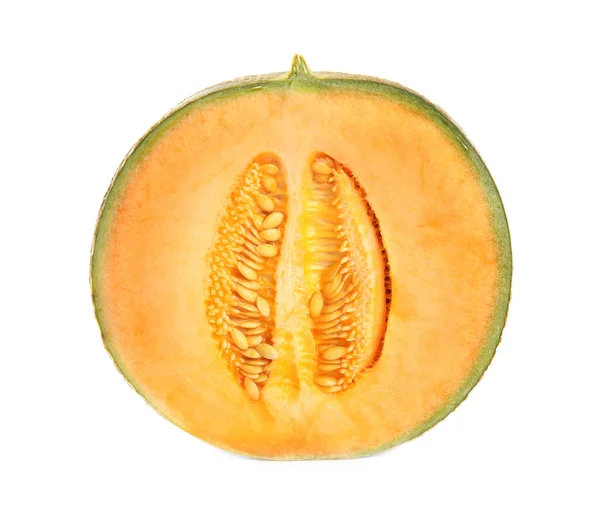 Tasty Fresh Cut Melon Isolated White — Stock Photo, Image