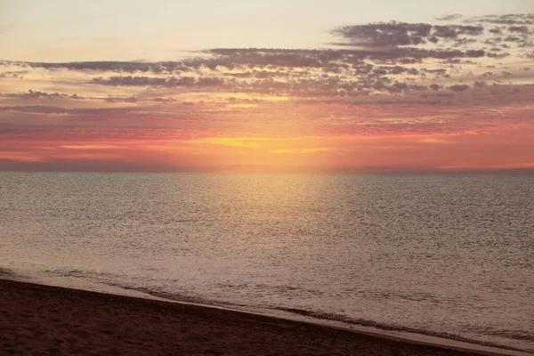 Vue Pittoresque Sur Belle Mer Coucher Soleil Vacances Été — Photo