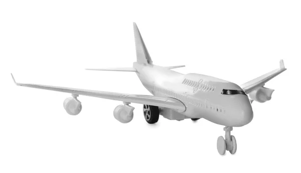 Avión Juguete Aislado Blanco Concepto Viaje —  Fotos de Stock