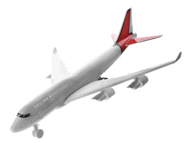 Spielzeugflugzeug Isoliert Auf Weiß Reisekonzept — Stockfoto