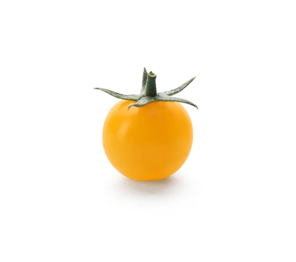 Ripe Yellow Cherry Tomato Isolated White — Stock Photo, Image