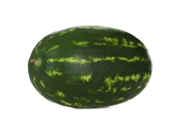 美味的成熟长西瓜 用白色隔开 — 图库照片