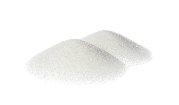 白で隔離された天然塩の山 — ストック写真