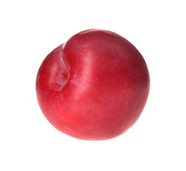 Lezzetli taze erik beyazda izole edilmiş.