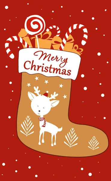 Diseño Tarjetas Festivas Medias Navidad Con Texto Feliz Navidad Sobre — Foto de Stock