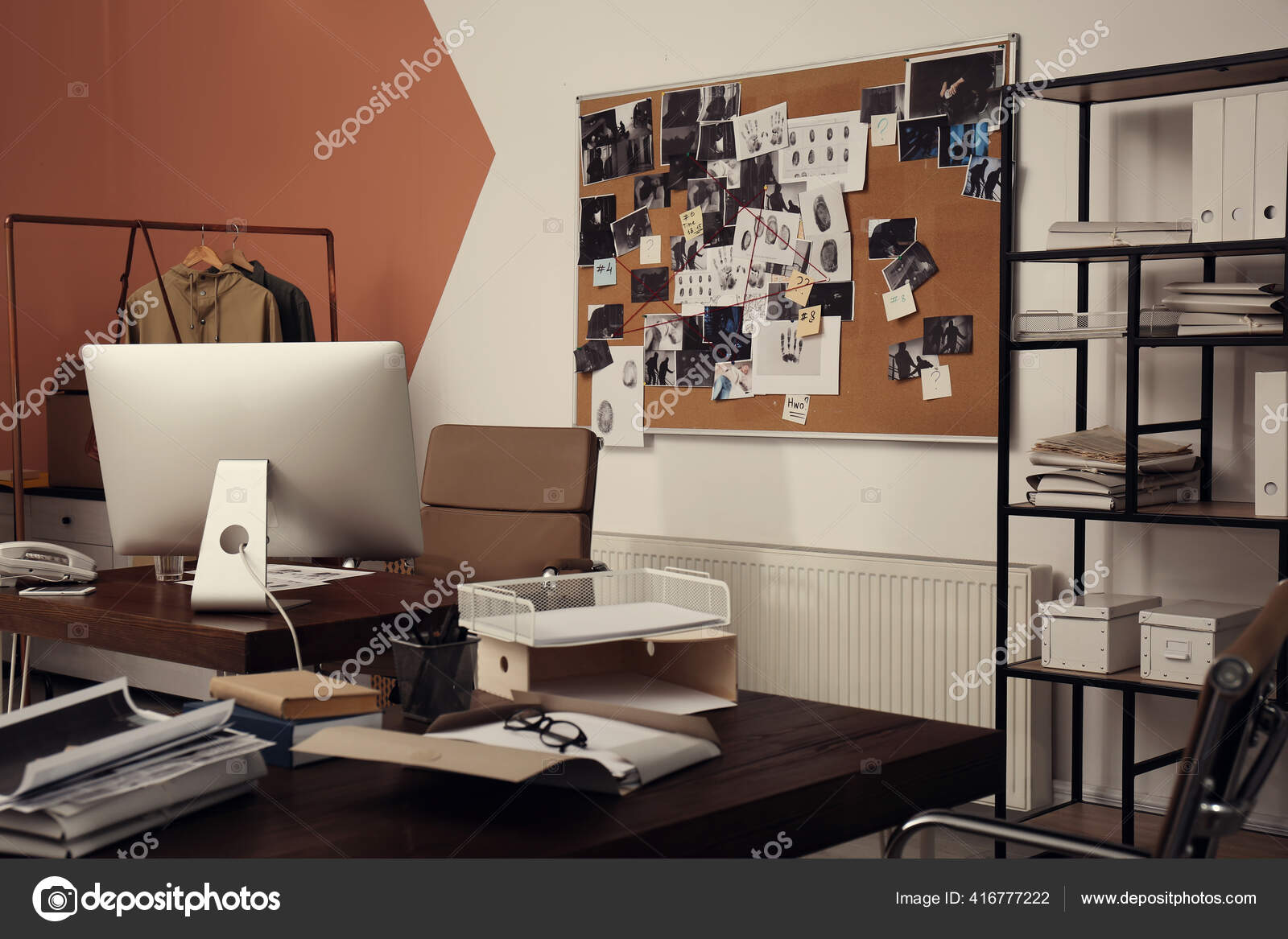 Modern Detective Office Computer Board Stock Photo by ©NewAfrica 416777222