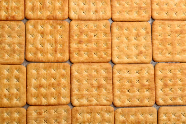 Many Delicious Crackers Background Top View — Stock Photo, Image