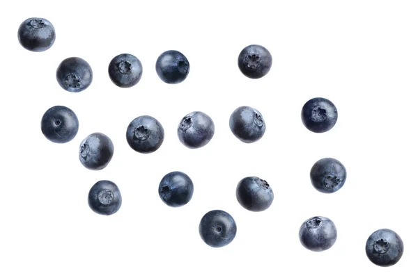 新鲜的蓝莓落在白色的背景上 — 图库照片