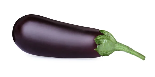 Fresh Ripe Purple Eggplant Isolated White — Stock Photo, Image