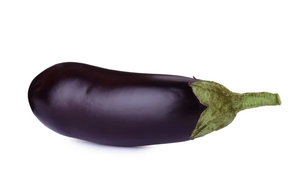 Fresh Ripe Purple Eggplant Isolated White — Stock Photo, Image