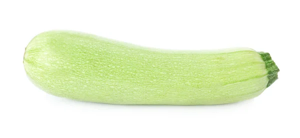 Raw Green Ripe Zucchini Isolated White — Stock Photo, Image