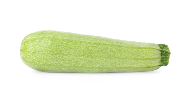 Courgettes Mûres Vertes Crues Isolées Sur Blanc — Photo