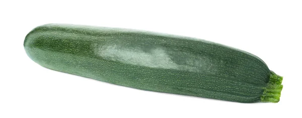 Rohe Grüne Reife Zucchini Isoliert Auf Weiß — Stockfoto