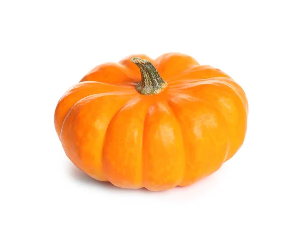 Hermosa Calabaza Naranja Madura Aislada Blanco — Foto de Stock