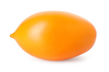 Bir olgun sarı domates beyaza izole edilmiş.