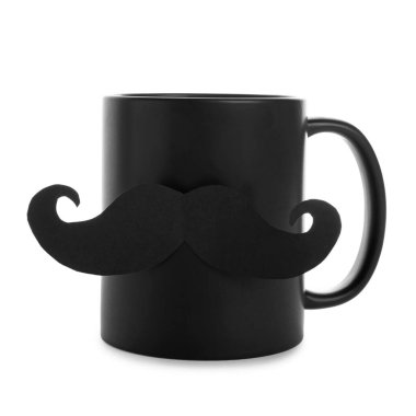 Babalar Günün kutlu olsun. Beyaz bıyıklı kupa.