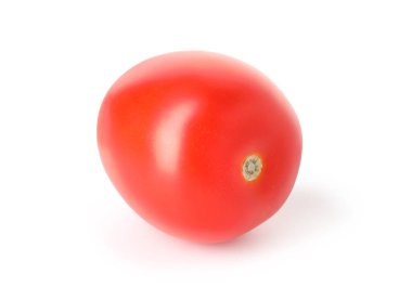 bir olgun kırmızı domates üzerinde beyaz izole