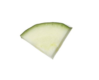 Beyaz üzerine izole edilmiş taze olgun kabak dilimi.