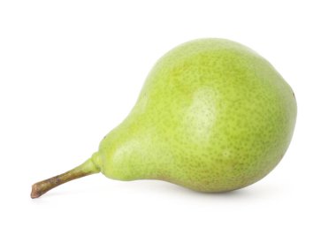 Olgun bir armut beyazda soyutlanmış.