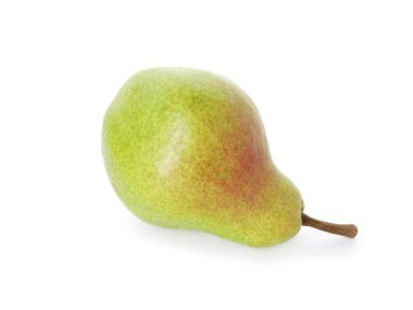 Olgun bir armut beyazda soyutlanmış.