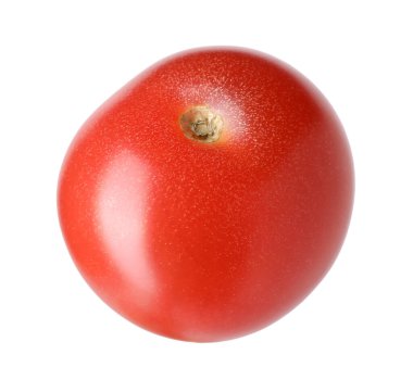bir olgun kırmızı domates üzerinde beyaz izole