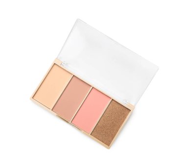 Beyaz, üst görünümde izole edilmiş güzel bir palet.