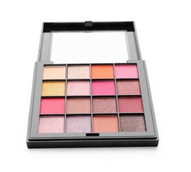 Bir güzel göz farı paleti beyaza izole edilmiş.