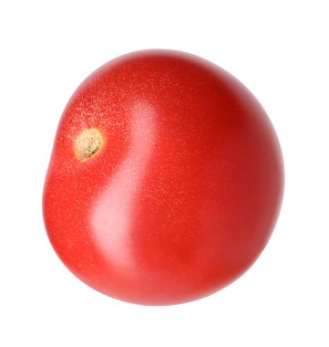 bir olgun kırmızı domates üzerinde beyaz izole