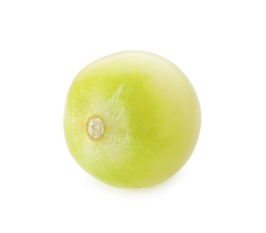 Bir olgunlaşmamış vişneli domates beyaza izole edilmiş.