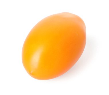 Bir olgun sarı domates beyaza izole edilmiş.