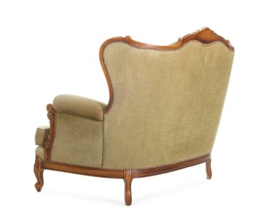 Beyazlara ayrılmış şık bir kanepe. Kullanılmış eşyalar