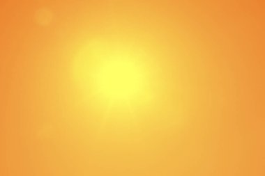 Sıcak yaz havasında turuncu gökyüzünde parlak güneş