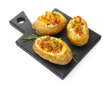 Lezzetli fırında patatesler.