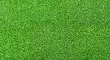 Arka plan olarak taze yeşil çimen. Pankart tasarımı