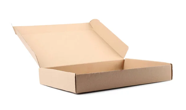 Download Open Cardboard Box On White Background Mockup For Design Service Warehouse Stock Photo 307451836