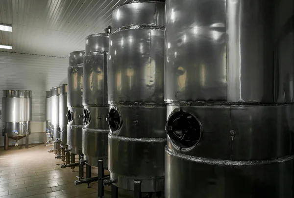 Winery Steel Containers — Stock Photo, Image