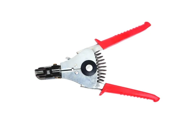wire stripper red color, close up isolate