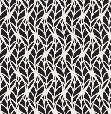 Dekoratif yaprakları Seamless modeli. Sürekli yaprak arka plan. Çiçek doku.