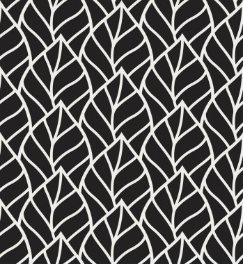 Geometrik yaprakları Dikişsiz desen vektör. Soyut vektör doku. Yaprak arka plan.