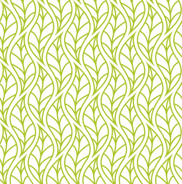 Kwiatowy Zielony Stylowy Jednolity Wzór Wektor Tle Liści Tekstura Tkanina — Wektor stockowy