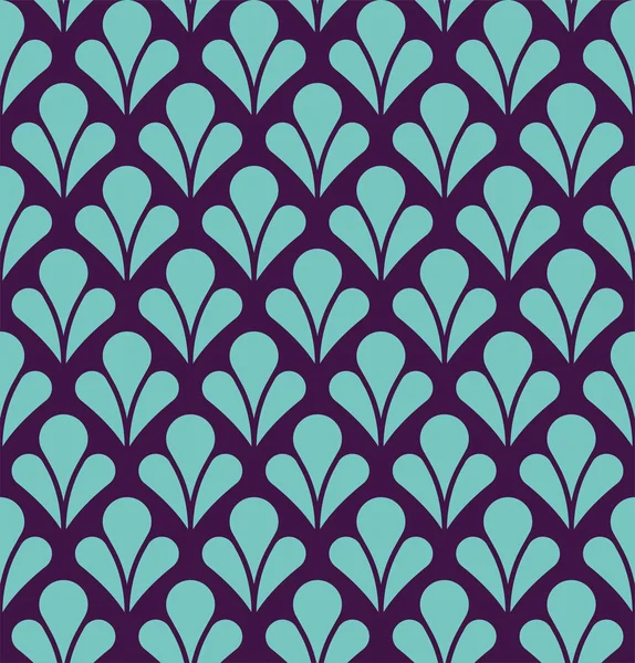 Nahtloses Geometrisches Art Deco Muster Abstrakter Vektor Floraler Hintergrund — Stockvektor