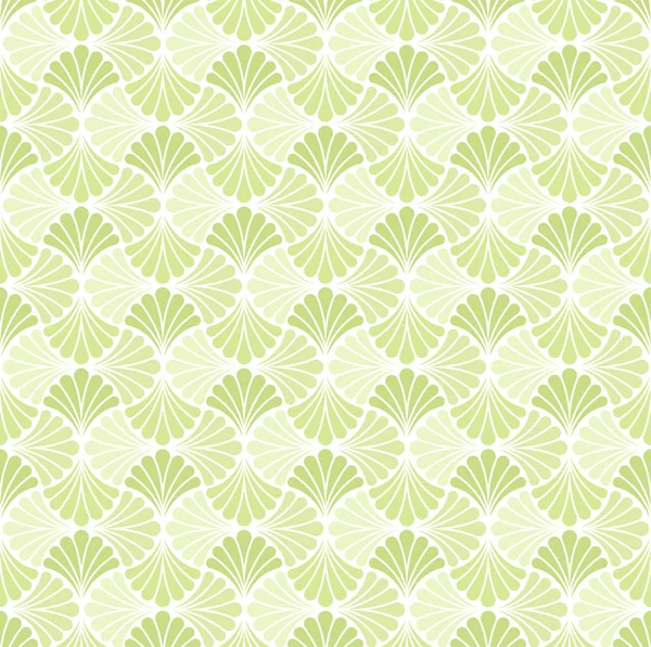 Vector Green Classic Floral Art Nouveau Modello Senza Cuciture Elegante — Vettoriale Stock