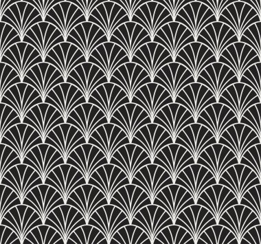 Klasik Art Deco Kusursuz Şablon. Geometrik stil dokusu. Soyut Retro Vektör Dokusu.