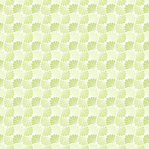 Astratto Verde Mattonelle Decorative Schema Geometrico Ginkgo Seamless Fondo Floreale — Vettoriale Stock