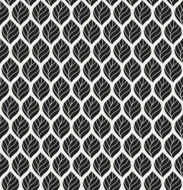 Geometrik yaprakları Dikişsiz desen vektör. Soyut vektör doku. Yaprak arka plan.