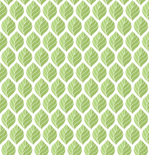 Geometric Green Leaves Vector Seamless Pattern Abstract Vector Texture Leaf — Stock Vector