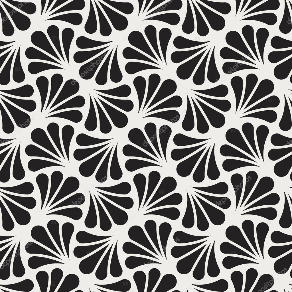 Seamless Geometric Art Deco Pattern. Abstract vector floral background.