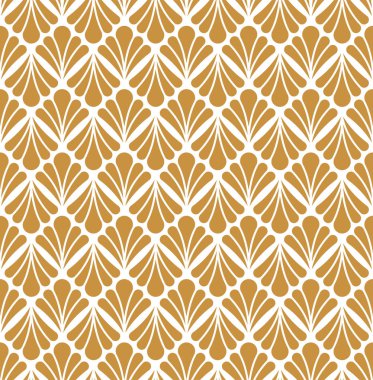 Vektör altın Art Deco tarzı Seamless modeli. Soyut süsleme arka plan.