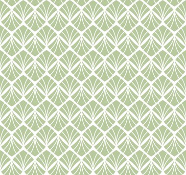 Vektör yeşil soyut Seamless modeli. Art Deco tarzı arka plan. Geometrik doku.